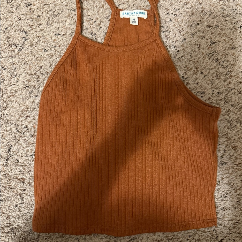 Earthbound Women's Cinnamon Ribbed Tank Top